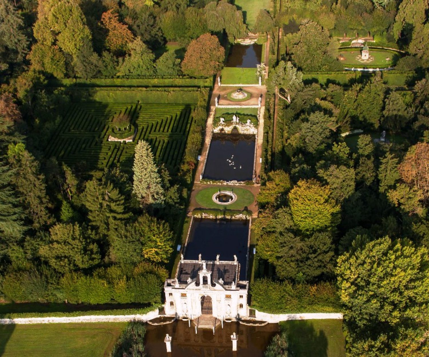 Foto aerea del Giardino Monumentale di Valsanzibio
